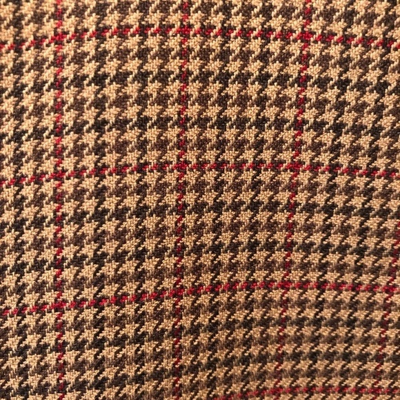 Pendleton 100% Wool Houndstooth Trouser Pant Slacks 14T Straight Leg  Brown Red - Picture 5 of 9